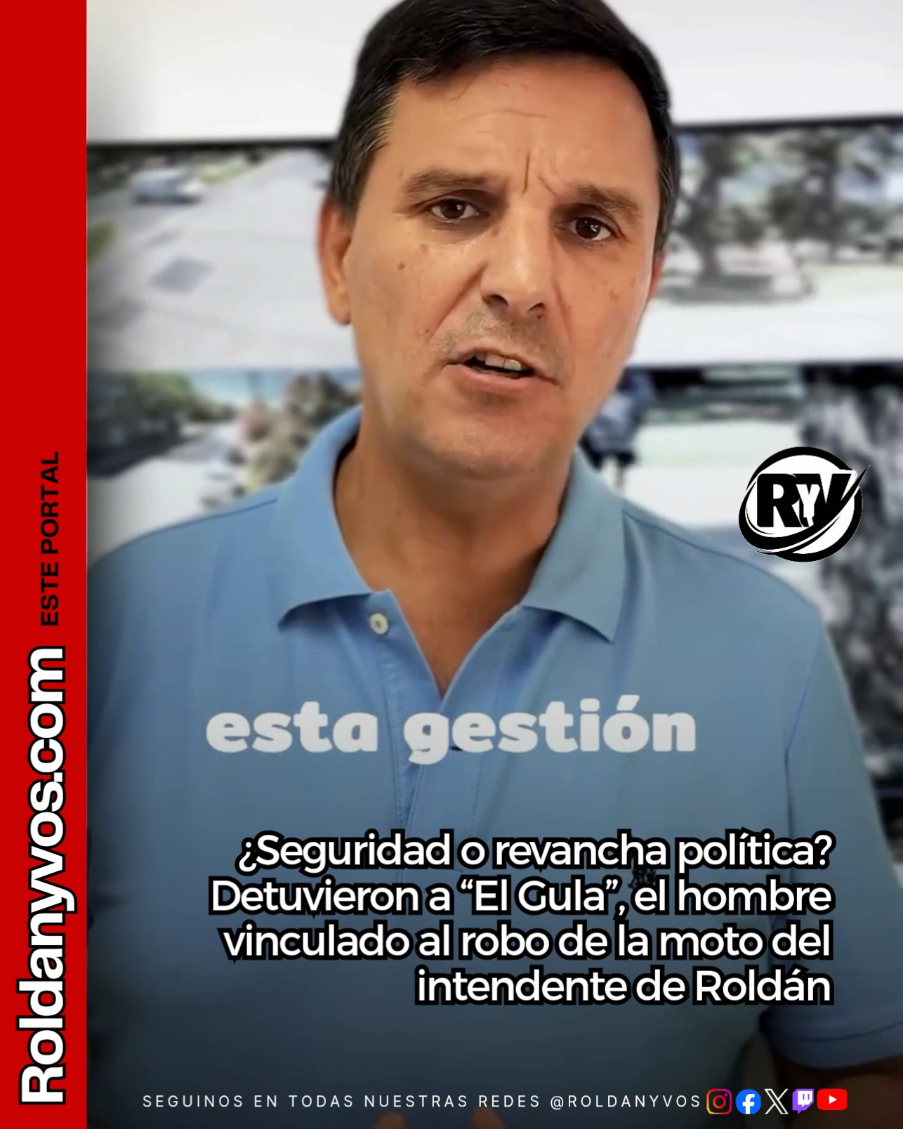 Detuvieron a “El Gula” en Roldán y vuelve a mencionarse el robo de la moto del intendente